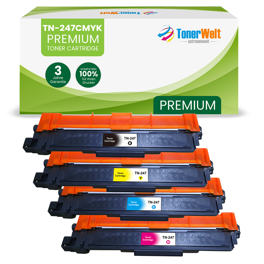 Compatible Brother TN-247 cmyk TN247BK + TN247C + TN247M + TN247Y 4 toners