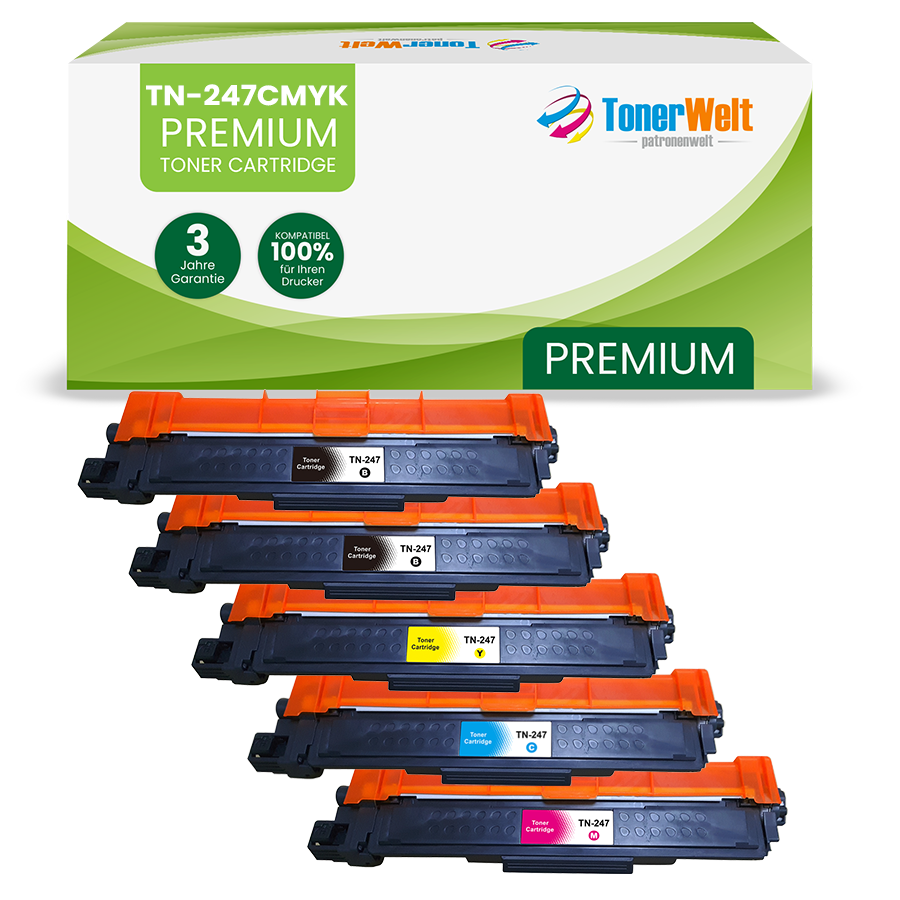 Alternativ zu Brother TN-247 CMYK Toner Spar-Set (5 Stk.)