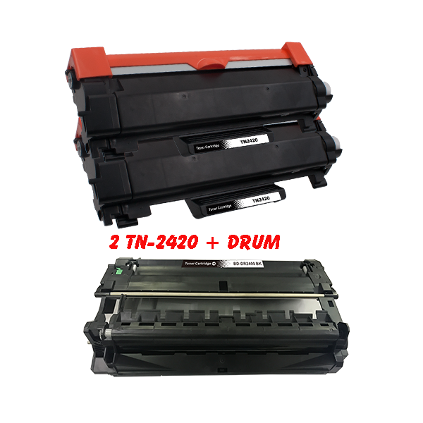 Alternativ zu Brother TN-2420 (2 Stk.) + DR-2400 Toner & Bildtrommel