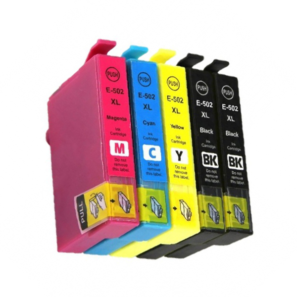 Alternativ zu Epson 502XL (C13T02W64010) Spar-Set 2BK,C,M,Y (5 Stk.)