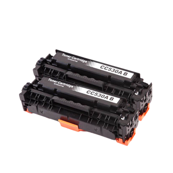 Alternativ zu HP CC530A / 304A Toner Black Spar-Set (2 Stk.)