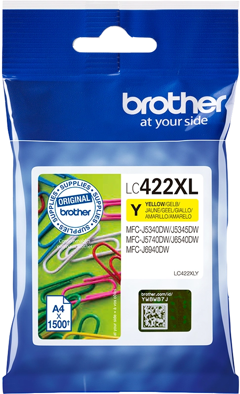 Original Brother LC422XLY (LC-422XLY) Druckerpatrone Gelb