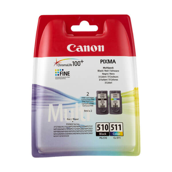 Original Canon PG-510/CL-511 (2970B001) Tinte Spar-Set (2 Stk.)