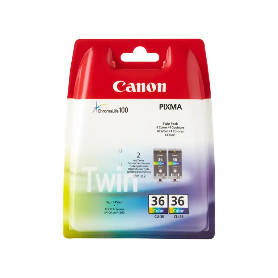 Original Canon CLI-36 Druckerpatronen Color Twin (1511B018)