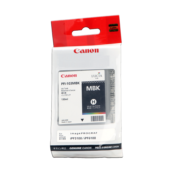 Original Canon PFI-103mbk (2211B001) Druckerpatrone Schwarz (Matt)