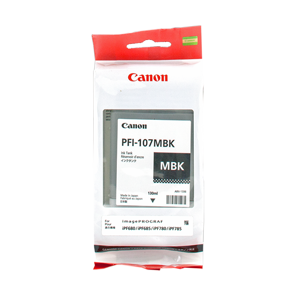 Original Canon PFI-107mbk (6704B001) Druckerpatrone Schwarz (Matt)