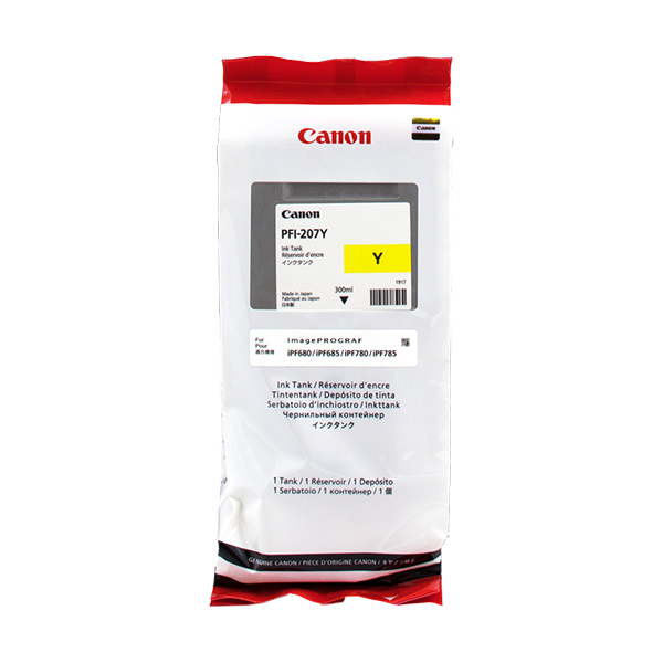 Original Canon PFI-207y (8792B001) Druckerpatrone Yellow