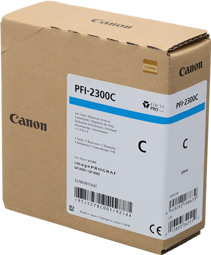 Original Canon PFI-2300c (5278C001) Cyan Tintenpatrone
