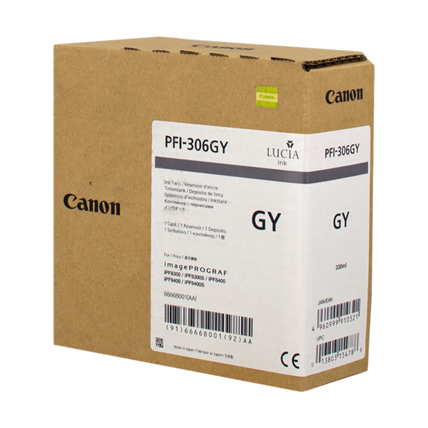 Original Canon PFI-306gy (6666B001) Druckerpatrone Grey