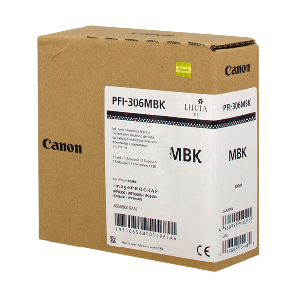 Original Canon PFI-306mbk (6656B001)Druckerpatrone Schwarz (matt)