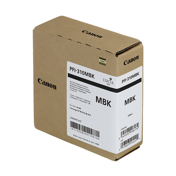 Original Canon PFI-310mbk (2358C001)Druckerpatrone Schwarz (matt)