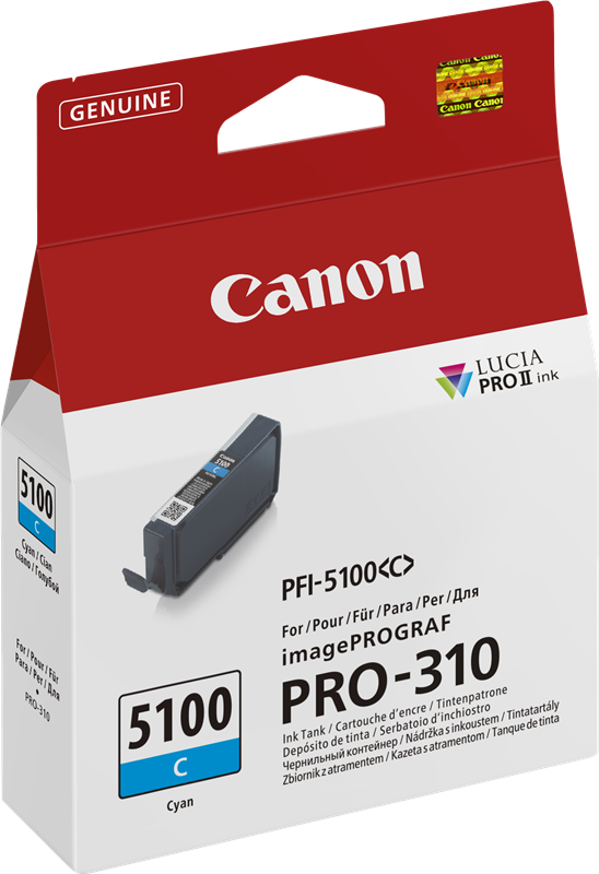 Original Canon PFI-5100c / 6953C001 Druckerpatrone Cyan