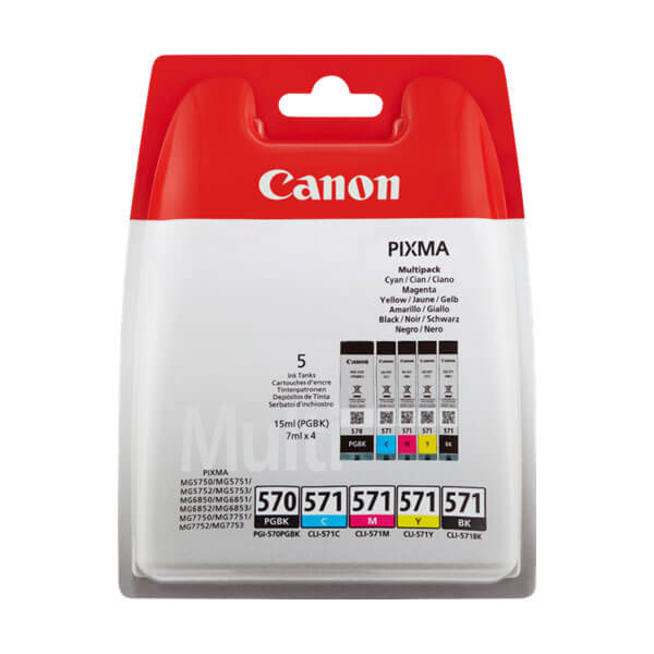 Original Canon (0372C004) PGI-570/CLI-571 Tinten Spar-Set (5 Stk.)