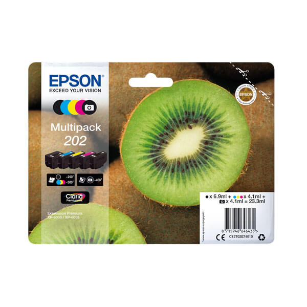 Original Epson 202 (C13T02E74010) Tinten Patronen Spar-Set (5 Stk.)