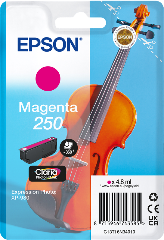 Original Epson 250 / C13T16N34010 Druckerpatrone Magenta