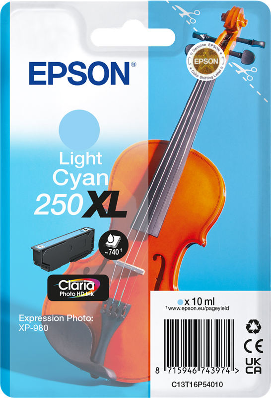 Original Epson 250 XL / C13T16P54010 Druckerpatrone Light Cyan