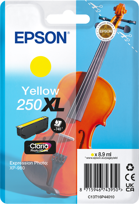 Original Epson 250 XL / C13T16P44010 Druckerpatrone Gelb