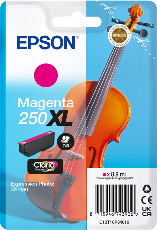 Original Epson 250 XL / C13T16P34010 Druckerpatrone Magenta