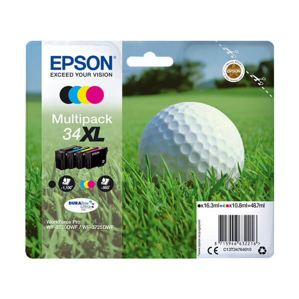 Original Epson 34XL / T3476 (C13T34764010) Tinten Multipack