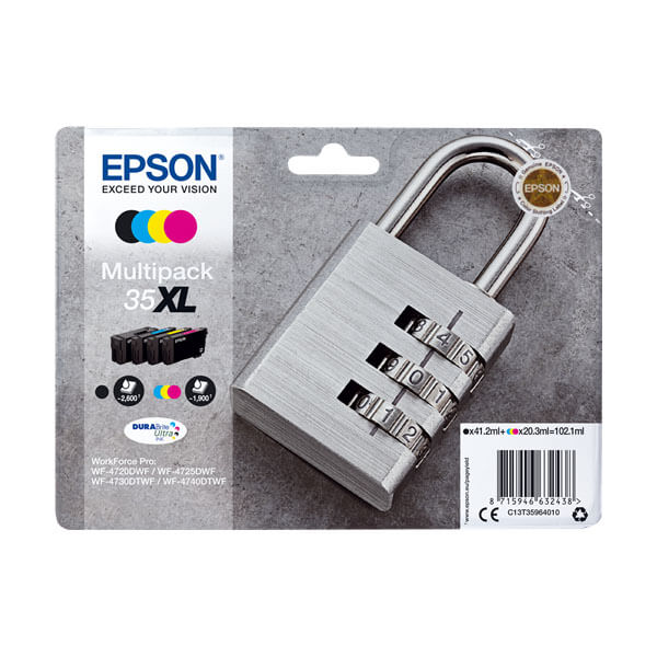 Original Epson T35XL / T3596 (C13T35964010) Tinten Multipack (4 Stk.)