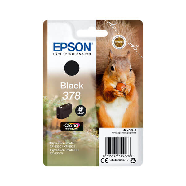 Original Epson 378 (C13T37814010) Tinten Patrone Black