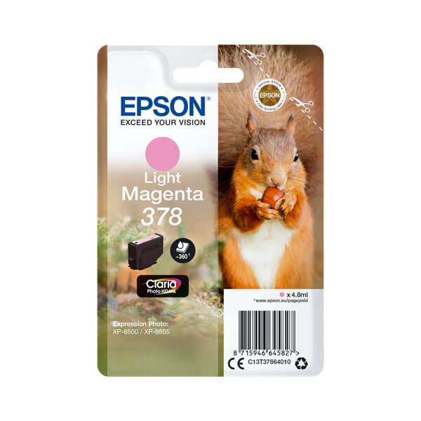 Original Epson 378 (C13T37864010) Tinten Patrone Light Magenta