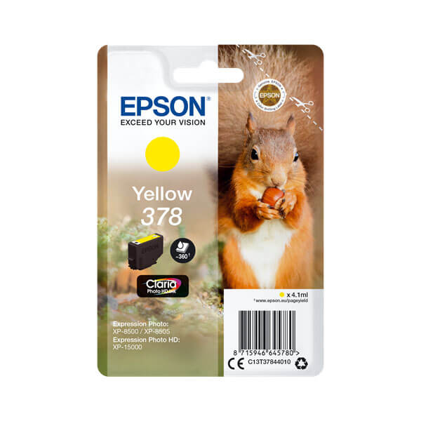 Original Epson 378 (C13T37844010) Tinten Patrone Yellow