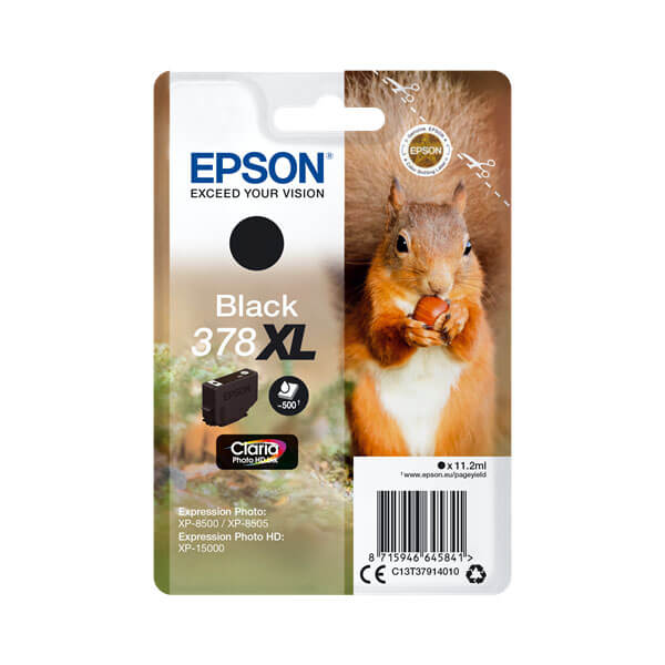 Original Epson 378XL (C13T37914010) Tinten Patrone Black