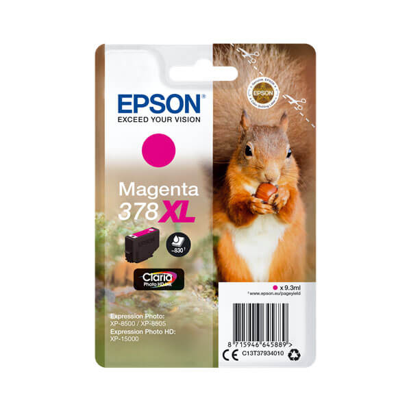 Original Epson 378XL (C13T37934010) Tinten Patrone Magenta