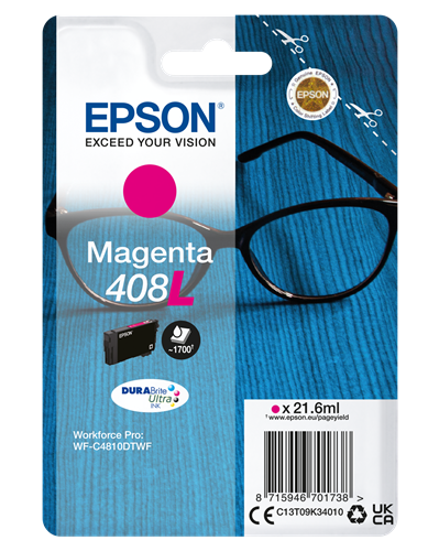 Original Epson 408L (C13T09K34010) Magenta Tintenpatrone DURABrite
