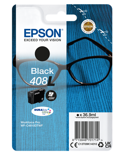 Original Epson 408L (C13T09K14010) Schwarz Tintenpatrone DURABrite