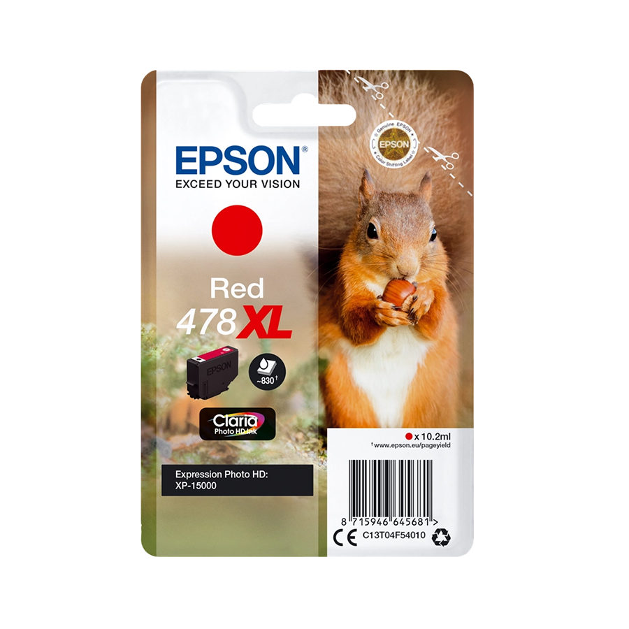 Original Epson 478XL Tintenpatrone Rot (C13T04F54010)