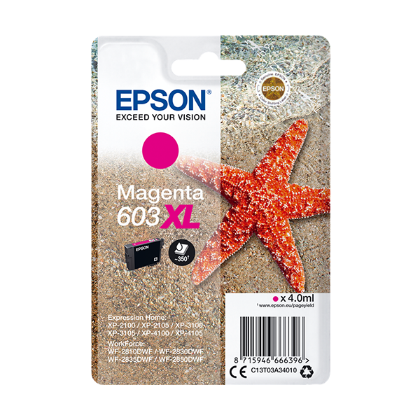 Original Epson 603XL (C13T03A34010) Druckerpatrone Magenta