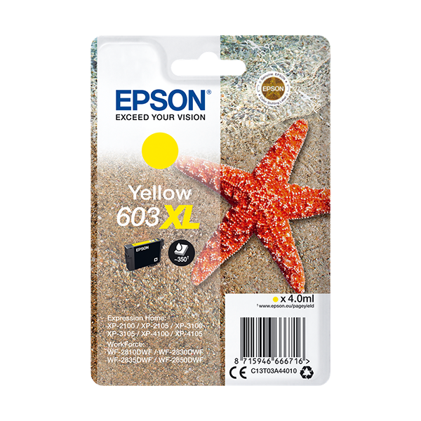 Original Epson 603XL (C13T03A44010) Druckerpatrone Yellow