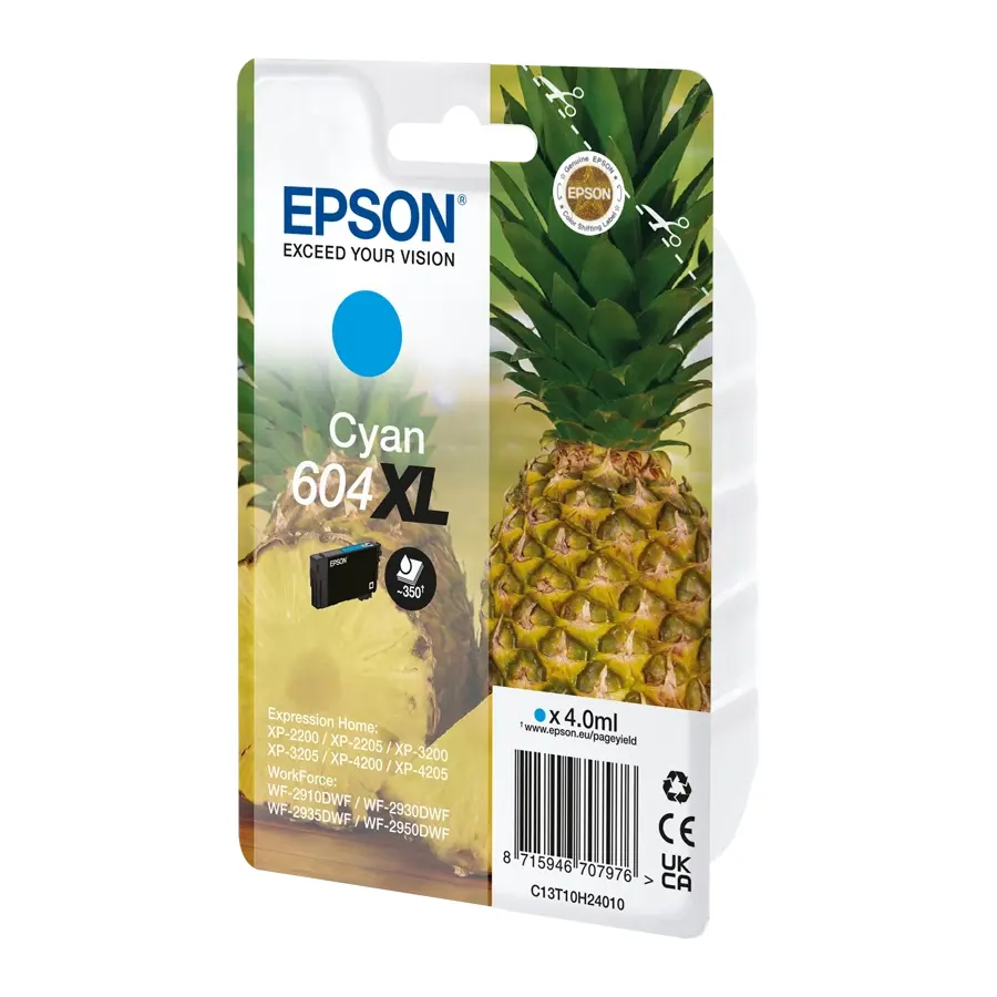 Original Epson 604XL Tintenpatrone Cyan (C13T10H24010)