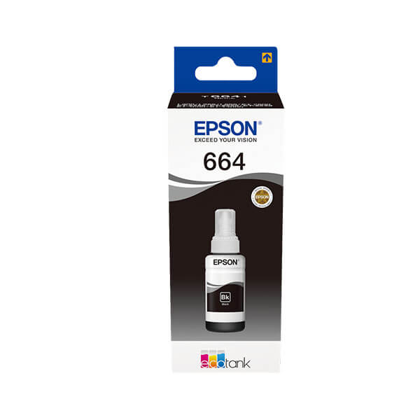 Original Epson (C13T664140) 664 Nachfülltinte Black