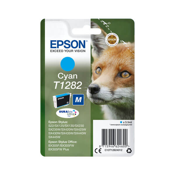 Original Epson (C13T12824010) T1282 Tintenpatrone Cyan