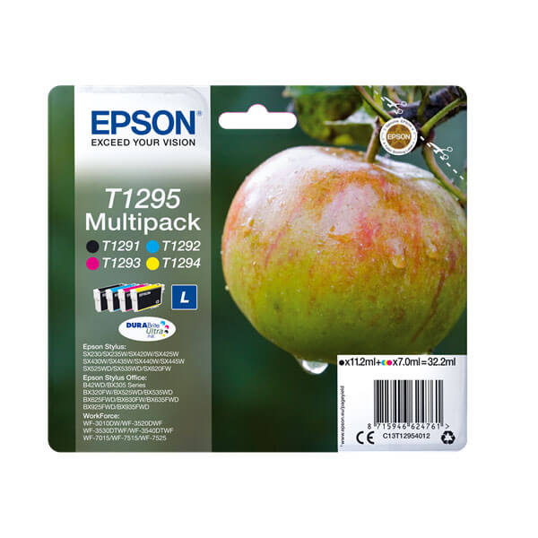 Original Epson T1295 Tintenpatronen Multipack (4 Stk.)