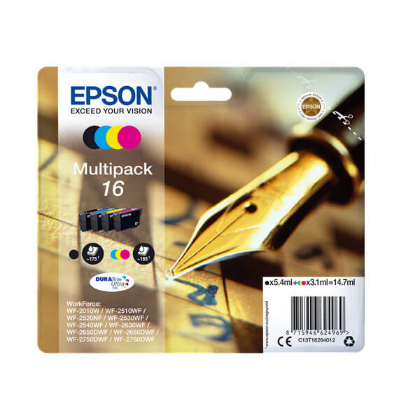 Original Epson 16 / T1626 Multipack (C,M,Y,BK)