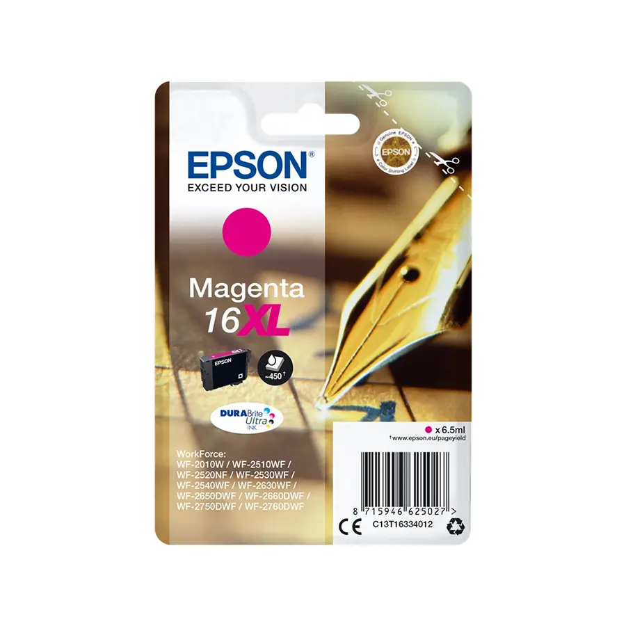 Original Epson T16XL / T1633 Magenta Druckerpatrone (C13T16334012)