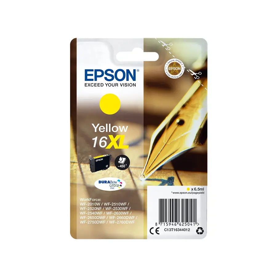 Original Epson T16XL / T1634 Gelb Druckerpatrone (C13T16344012)