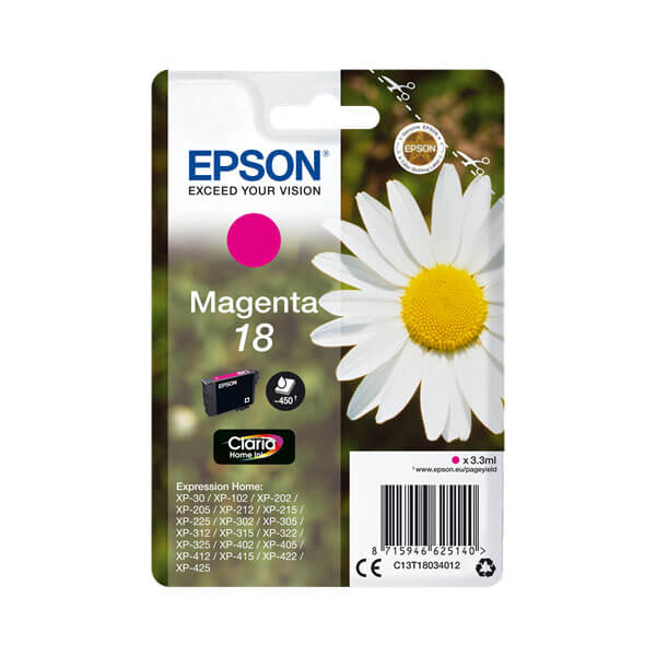 Original Epson 18 (C13T18034012) Tinte Magenta