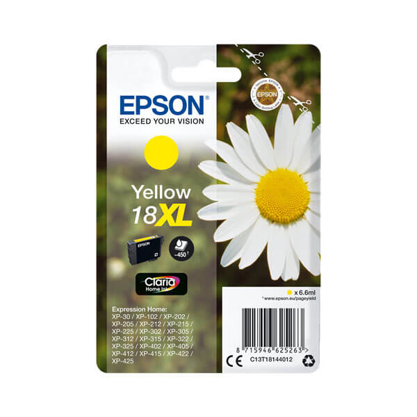 Original Epson T1814 / 18 XL (C13T18144010) Tinte Yellow