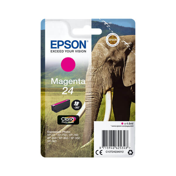 Original Epson (C13T24234012) T2423 / 24 Tinte Magenta