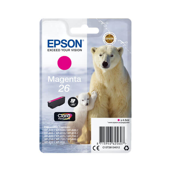 Original Epson 26 / T2613 (C13T26134012) Tinte Magenta