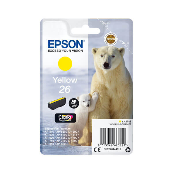 Original Epson 26 / T2614 (C13T26144012) Tinte Yellow