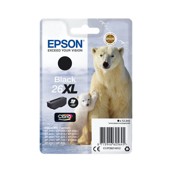 Original Epson T2621 / 26 XL (C13T26214010) Tinte Black