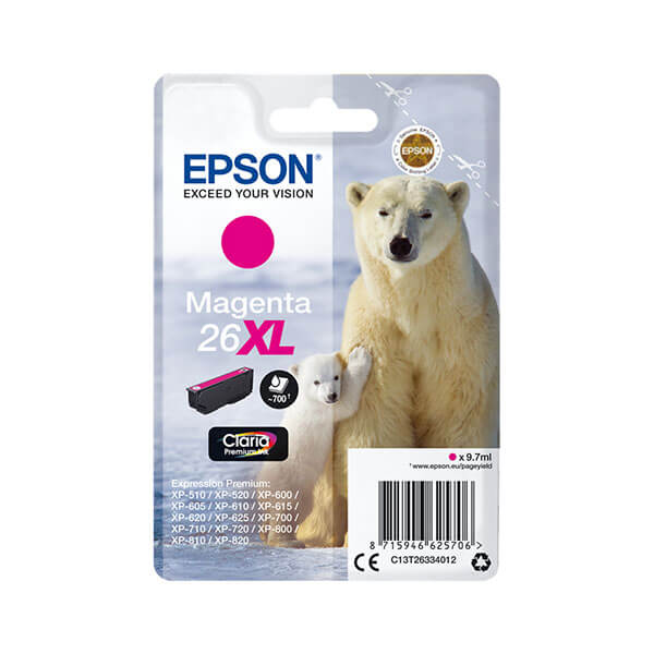 Original Epson T2633 / 26 XL (C13T26334010) Tinte Magenta