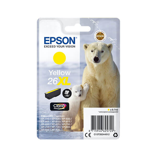 Original Epson T2634 / 26 XL (C13T26344010) Tinte Yellow