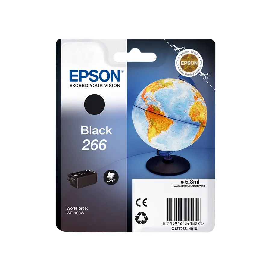 Original Epson T266 Druckerpatrone Schwarz (C13T26614010)